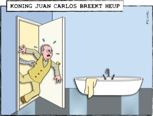 Cartoon koning Juan Carlos