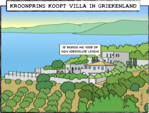 Cartoon villa in Griekenland