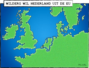 Cartoon Nederland uit de EU