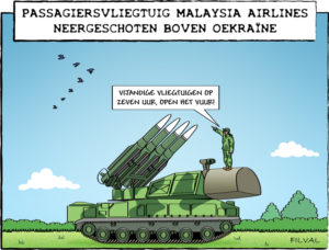 Cartoon passagiersvliegtuig Malaysia Airlines