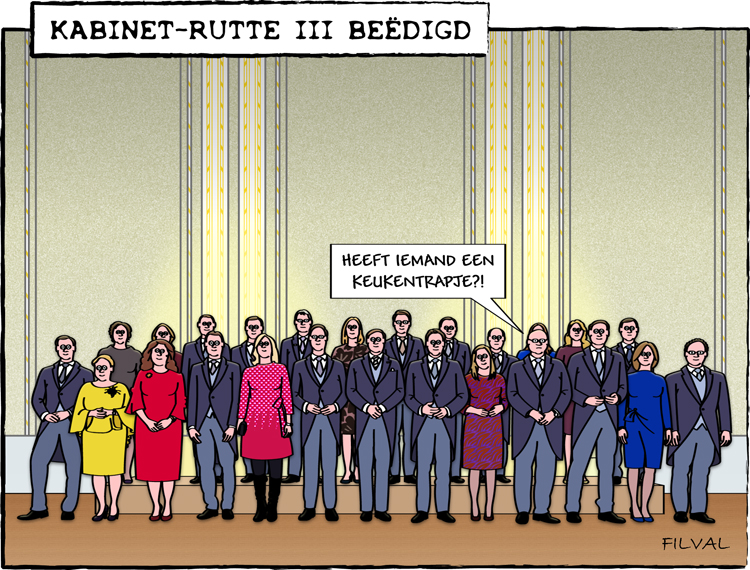 Cartoon kabinet-Rutte III