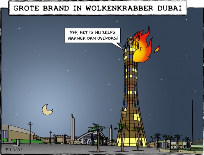 Cartoon wolkenkrabber Dubai