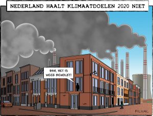 Cartoon klimaatdoelen 2020