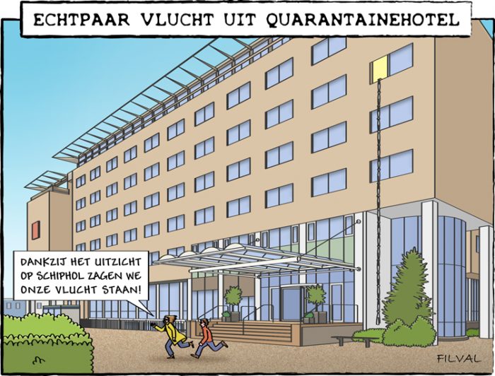 Cartoon quarantainehotel